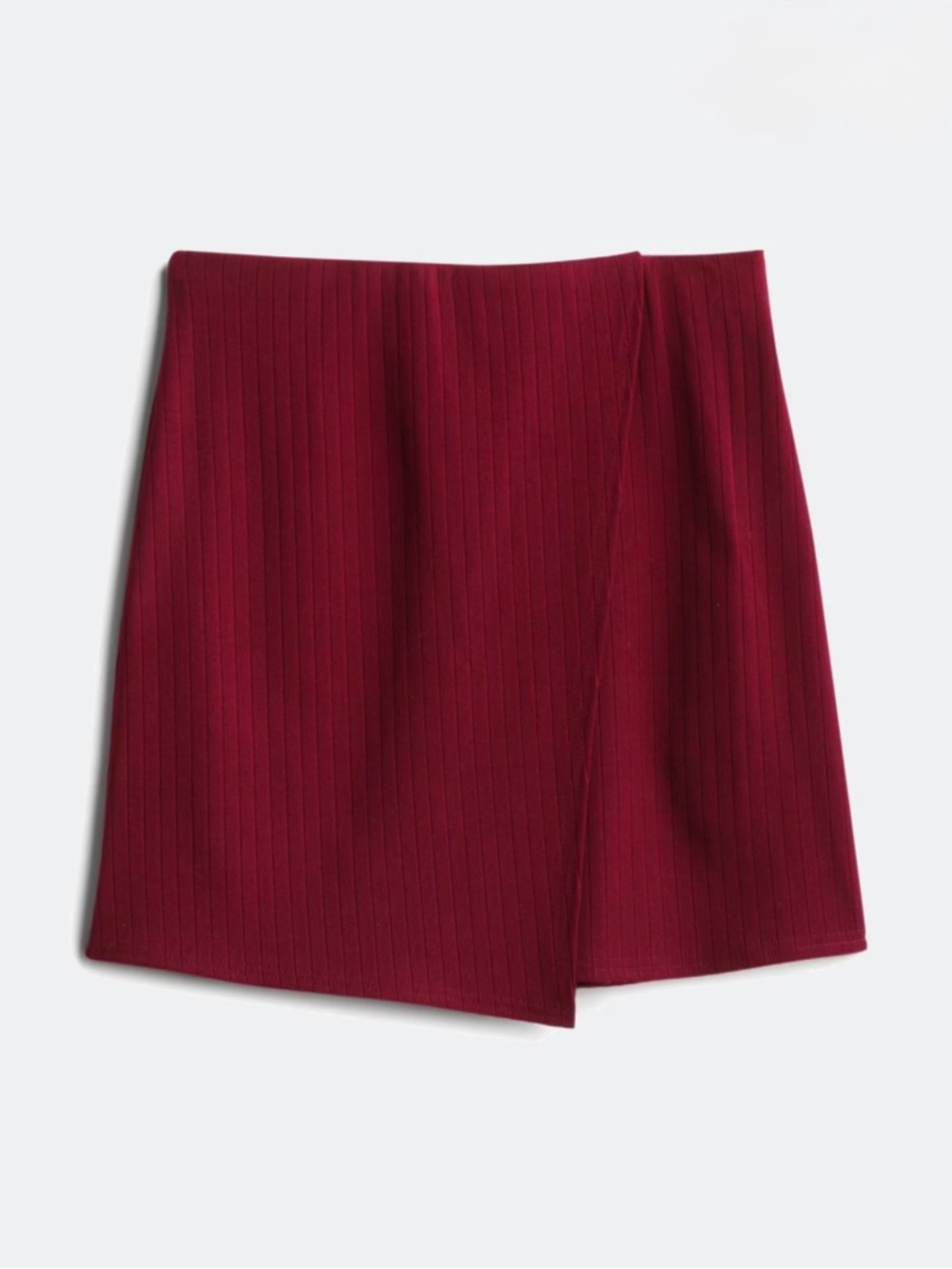 Sadie & Sage Burgundy Ribbed Knit Mini Skirt Size M